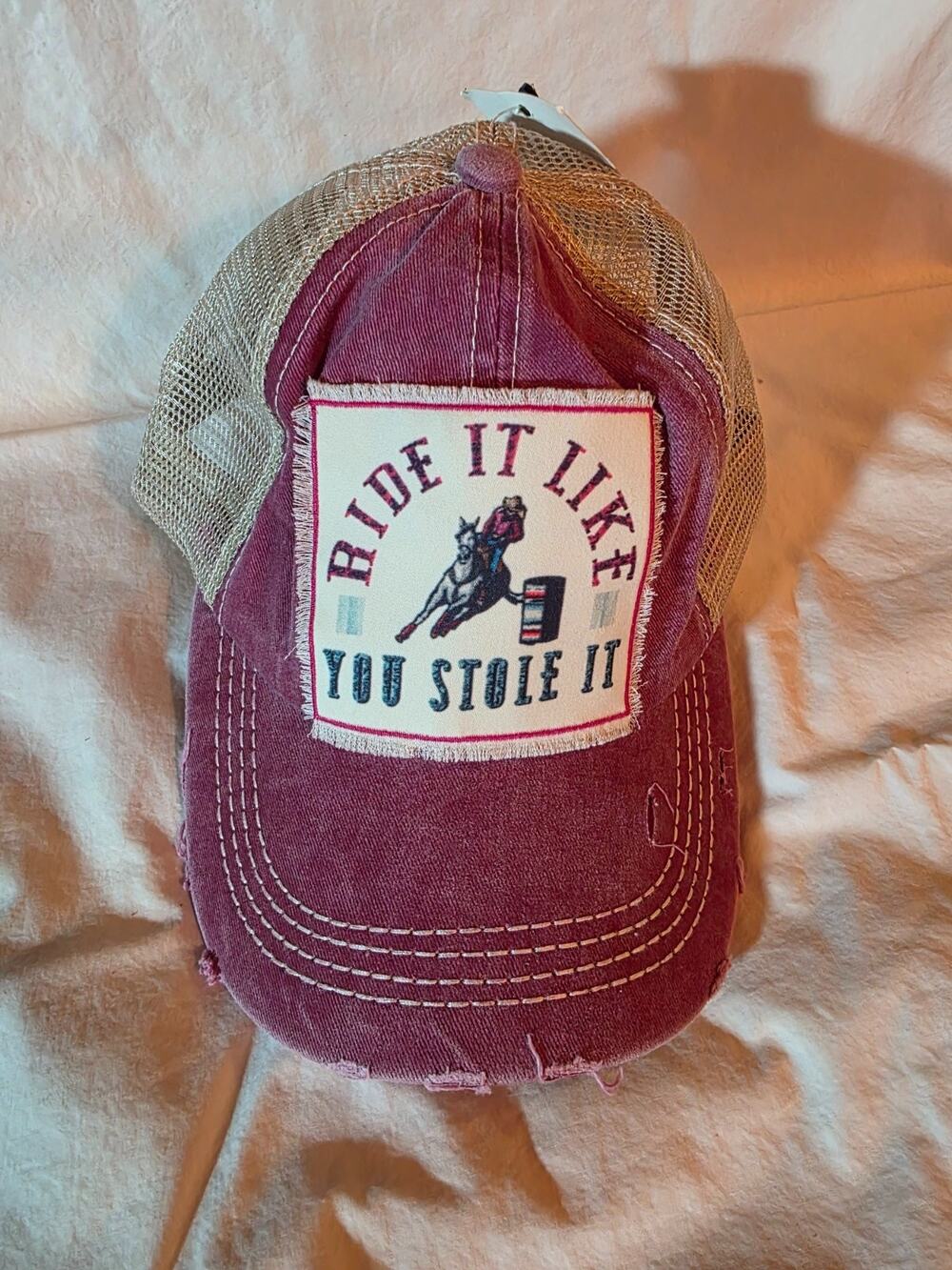 Southern Junkie Women's Ball Cap "Ride It Like You Stole It" Barrel Racer NWT